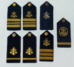 LOTE CONTENDO 7 UNIDADES DE PLATINAS MILITAR DE OMBRO DA MARINHA DO BRASIL.