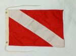 BANDEIRA NÁUTICA DE MERGULHO. MEDE 21 X 33 CM.