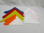 Lote de 11 guardanapos em tecidos diversos. Medindo 40cm x 40cm