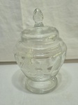 Linda compoteira, bomboniere em demicristal lapidado. Medindo 16cm de bojo x 25cm de altura com tampa.