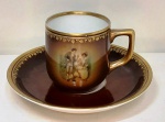 Xicara de Café em porcelana -  alemã - OTTO Bavaria Schurman - Xicara 5 cm ; Pires 11 cm- (SA8)