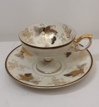 Xicara de Café em porcelana -  Japonesa - WAKO - Xicara 5,5 cm ; Pires 12 cm- (SA19)