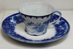 Xicara de Café em porcelana -  Inglesa - AZUL BORRÃO SHANGAI - Xicara 5,5  cm ; Pires 14 cm- (SA28)