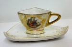 Xicara de Café em porcelana -  - ESTILO ISABELINO PEROLADO  - Xicara 5 cm ; Pires 13 cm- (SA34)