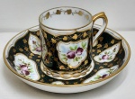 Xicara de Café em porcelana -  Inglesa - REGISTRILEY  - Xicara 5 cm ; Pires 12,5 cm- (SA41)
