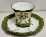 Xicara de Café em porcelana -  Alemã - NYMPHENBURG - Xicara 6 cm ; Pires 12 cm- (SA44)