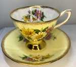 Xicara de Café em porcelana -  Inglesa- CLARE - Xicara 8 cm ; Pires 14 cm- (SA59)