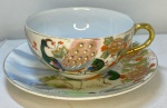 Xicara de Café em porcelana -  Japonesa - SATSUMA  - Xicara 6 cm ; Pires 14 cm- (SA60)