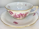 Xicara de Café em porcelana -  Hungara - HEREND  - Xicara 6 cm ; Pires 15 cm- (SA66)