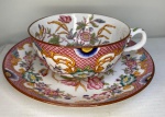Xicara de Café em porcelana -  Francesa - SARREGUEMINES - Xicara 5 cm ; Pires 15 cm- (SA71)