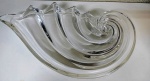 Adorno de vidro nautikus shell - Mikasa clearwater crystal . Mede: 33x17 cm - (MARG2)