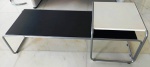 Mesa de Centro em madeira com metal - bicolor em preto e branco , Mede; 46x50x130.