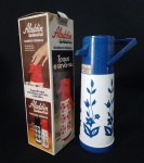ANTIGA GARRAFA TÉRMICA ALADDIN SERVE A JATO - (SEM VIDRO INTERNO) - MEDIDAS CAIXA ORIGINAL  39 X 11 X 11 CM - NO ESTADO