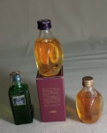 LOTE COM  03 BEBIDAS EM MINIATURAS PASSPORT - DIMPLE - AMARETTO DELL ORSO - NO ESTADO