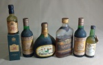 LOTE COM 06 BEBIDAS MINIATURAS - SENDO 02 ACQUA SANTIERA - CHATEAU LACAVE - VINHO DO PORTO - JB 15 ANOS - ARARAT AKHTAMAR - NO ESTADO