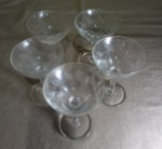 REPOSIÇÃO 05 TAÇAS PARA CHAMPANHE - CRISTAL RICA LAPIDAÇÃO -  - MEDINDO 9,5 X 13 CM CADA