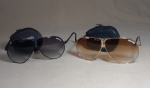 LOTE COM 02 ÓCULOS DE SOL DOBRÁVEL FERRARI - COM ESTOJO - SEM USO