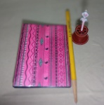 LOTE CONTENDO 01 FICHÁRIO - 01 LÁPIS DE ITU - 01 PORTA LÁPIS - NO ESTADO