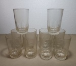 REPOSIÇÃO - LOTE COM 10 COPOS DE VIDRO PARA ÁGUA - SANTA MARINA - MEDINDO 11 CM