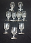 LOTE COM 9 CÁLICES PARA LICOR DE CRISTAL- MEDINDO 7 CM CADA