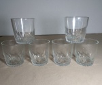 LOTE COM 06 COPOS DE VIDRO PARA WHISKY - MEDINDO 8 X 8 CM