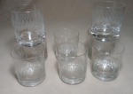 REPOSIÇÃO - LOTE COM 08 COPOS PARA WHISKY DE CRISTAL TRANSLÚCIDO - RICA LAPIDAÇÃO - NO ESTADO