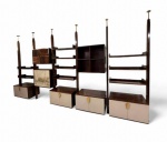 GIUSEPPE SCAPINELLI. Fabuloso e extraordinário buffet confeccionado em jacarandá maciço e laminado.