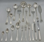 CHRISTOFLE - MALMAISON - FAQUEIRO - Excepcional faqueiro em metal espessurado à prata da renomada ma