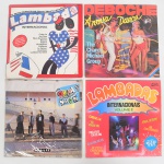 MÚSICA, quatro (4) LPs em vinil: Obina Shok  Salleé; Lambadas Internacionais  volume 2; Deboche  A Nova Dança; Lambada Internacional, todos aparentemente em bom estado, usados e sem garantia, vide foto.