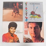 MÚSICA, quatro (4) LPs em vinil: Clara Monteiro; Abel Duerë; Joaquim Viola; Paul Simon, todos aparentemente em bom estado, usados e sem garantia, vide foto.