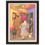 LITO, uma (1) colorida, baseada na obra de BOTERO (Fernando Botero, 1932, Medellín; 2023, Mônaco; artista figurativista colombiano, sua obra se caracteriza por figuras rotundas), medindo com moldura 32 x 41,5 cm, vide foto.