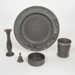 Cinco peças em estanho