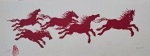 Fang, Cavalo Vermelho, gravura, tiragem 33/50, 20x50cm, sem moldura, necessita de limpeza