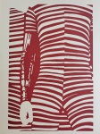 Kleber Ventura, Corpo Vermelho, gravura, tiragem 8/25, 70x50cm, sem moldura