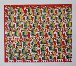 Antonio Poteiro, Cavalhada, gravura, tiragem 85/100, Edição Póstuma, 70x80cm, sem moldura, Edição Autorizada pelo filho do artista Sr. Valdir Batista de Sousa e impressa pela Arte Prints.