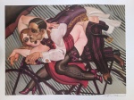 Juarez Machado, Casal na Bicicleta, gravura, tiragem PA, 50x70cm, sem moldura
