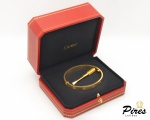 CARTIER - Pulseira Love Ouro Amarelo 18K Modelo Clássico, Fecho com Parafuso, inclui a chave de fend
