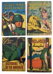 MONTEIRO LOBATO - Conjunto de 4 livros raros de Monteiro Lobato, clássicos da literatura infantil brasileira publicados pela Editora Brasiliense, com ilustrações de André Le Blanc. Lote composto por: Historia do mundo para as Crianças, Os Doze Trabalhos Hercules, Historia de Tia Anastacia, O Poço do Visconde. Exemplares em capa dura ilustrada, apresentando sinais naturais de uso e do tempo. Mede 22 x 16 cm.