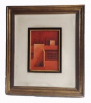 IRLANDINI - óleo sobre tela, assinado e datado de 1973. Pintor e restaurador italiano que viveu no Rio de Janeiro, Giuseppe Irlandini pintou figuras e casarios com igual desenvoltura. Em certa fase foi influenciado pelo abstracionismo e pelo cubismo, mas voltou ao figurativismo, pintando casas e telhados de Ipanema, no Rio.