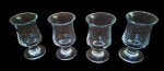 Lote com 4 copos em espesso cristal europeu.