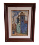 M.PEREIRA Óleo sobre tela, assinado, datado de 1993 e emoldurado. Medida total 61x48cm.