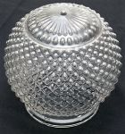 Globo para Luminária em Formato Esférico em Vidro com Lapidação Bolinhas. Medida: 14 x14 x 10 cm (Diametro do Bocal).