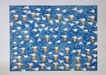 Antonio Poteiro, Revoada Azul, gravura, tiragem PI, Edição Póstuma, 70x100cm, sem moldura, Edição Autorizada pelo filho do artista Sr. Valdir Batista de Sousa e impressa pela Arte Prints.