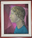 Harry Elsas, retrato, óleo sobre eucatex, 60x50cm, com moldura