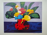 Aldemir Martins, Vaso com Flores, gravura PE, Edição Póstuma, 50x70cm, sem moldura