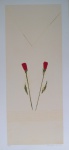 Olímpia Couto, Par de Rosas, gravura 57/100, 70x33cm, sem moldura