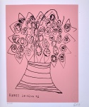 José Antonio da Silva, Flores, gravura 32/50, 29x25cm, Edição Póstuma, sem moldura