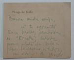 Carta Escrita por Thiado de Mello para sua amiga Pamona.