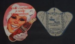 Colecionismo - 2 leques carnavalesco de papelão antigo de propaganda do extinto supermercado Disco e da Coca Cola.