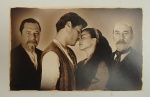 Fotografia antiga de artistas global, com Tiago Lacerda, Antônio Fagundes e Raul Cortez. Med. 12cm x 19cm